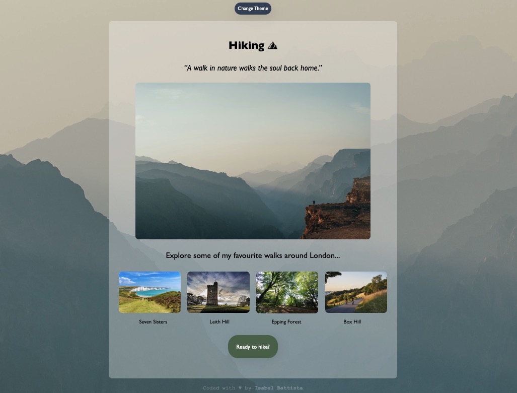 Hiking Homepage Image